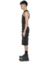 MINOAR - CLUSTER ADJUSTABLE LONG TANK TOP, IN BLACK