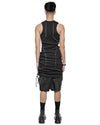 MINOAR - CLUSTER ADJUSTABLE LONG TANK TOP, IN BLACK
