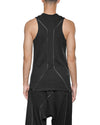 MINOAR - CLUSTER EXTERNAL SEAM TANK TOP, IN BLACK