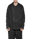 MINOAR - CLUSTER HOODED SECURE KNIT CARDIGAN, IN BLACK