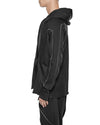 MINOAR - CLUSTER HOODED SECURE KNIT CARDIGAN, IN BLACK