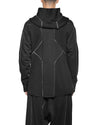 MINOAR - CLUSTER HOODED SECURE KNIT CARDIGAN, IN BLACK