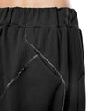 MINOAR - CLUSTER PANEL DROP CROTCH SHORTS, IN BLACK