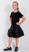 SONS OF SIOUX - LEATHER EFFECT SKIRT, IN BLACK