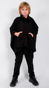 SONS OF SIOUX - SWEATSHIRT PONCHO, IN BLACK