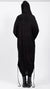 LA HAINE INSIDE US - MAXI HOODED DRESS WITH ADJUSTABLE STRINGS, IN BLACK