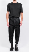 MD75 - LOW CROTCH DENIM TROUSERS, IN BLACK