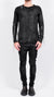 MD75 - KNITTED SWEATER WITH STITCHES, IN WASHED BLACK