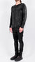 MD75 - KNITTED SWEATER WITH STITCHES, IN WASHED BLACK
