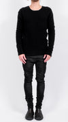 MD75 - KNITTED CASHMERE SWEATER, BLACK