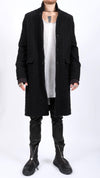 NOSTRA SANTISSIMA - WOOL COAT, IN BLACK