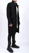 NOSTRA SANTISSIMA - WOOL COAT, IN BLACK