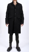 NOSTRA SANTISSIMA - WOOL COAT, IN BLACK