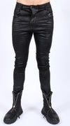 NOSTRA SANTISSIMA - VEGAN LEATHER PANTS, IN BLACK