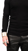 MD75 - LONGLSEEVE WOOL TOP, IN BLACK