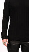 MD75 - LONGLSEEVE WOOL TURTLENECK TOP, IN BLACK