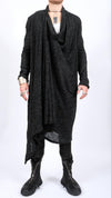 NOSTRA SANTISSIMA -KNITWEAR CAPE, IN BLACK