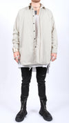 PERSONNAGE - OVERSIZED PADDED SHIRT, IN OFF WHITE