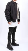 PERSONNAGE - OVERSIZED BOMBER, IN WASHED BLACK