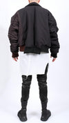 PERSONNAGE - OVERSIZED BOMBER, IN WASHED BLACK