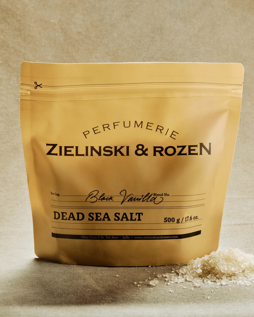 ZIELINSKI & ROZEN - SEL DE LA MER MORTE 500 GR - BLACK VANILLA