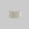 OBJECT AND DAWN - ELOHIM WIDE TEXTURED BAND, IN PEARL