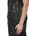 MINOAR - FILAMENTOUS SHADES TANK TOP, IN BLACK