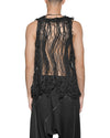 MINOAR - FILAMENTOUS SHADES TANK TOP, IN BLACK