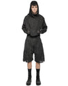 MINOAR - FILAMENTOUS SHELL HOOD ANORAK, IN BLACK