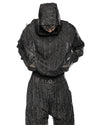 MINOAR - FILAMENTOUS SHELL HOOD ANORAK, IN BLACK