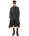 MINOAR - FILAMENTOUS SLEEVELESS COLLAR SHIRT, IN BLACK