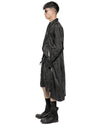 MINOAR - FILAMENTOUS SLEEVELESS COLLAR SHIRT, IN BLACK
