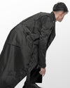 MINOAR - GRAVITY DECONSTRUCT TRENCH COAT, IN BLACK