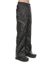 MINOAR - GRAVITY FLARE CARGO TROUSERS, IN BLACK