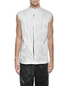 MINOAR - GRAVITY LAYERS SLEEVELESS SHIRT, IN WHITE