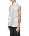 MINOAR - GRAVITY LAYERS SLEEVELESS SHIRT, IN WHITE