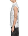 MINOAR - GRAVITY LAYERS SLEEVELESS SHIRT, IN WHITE