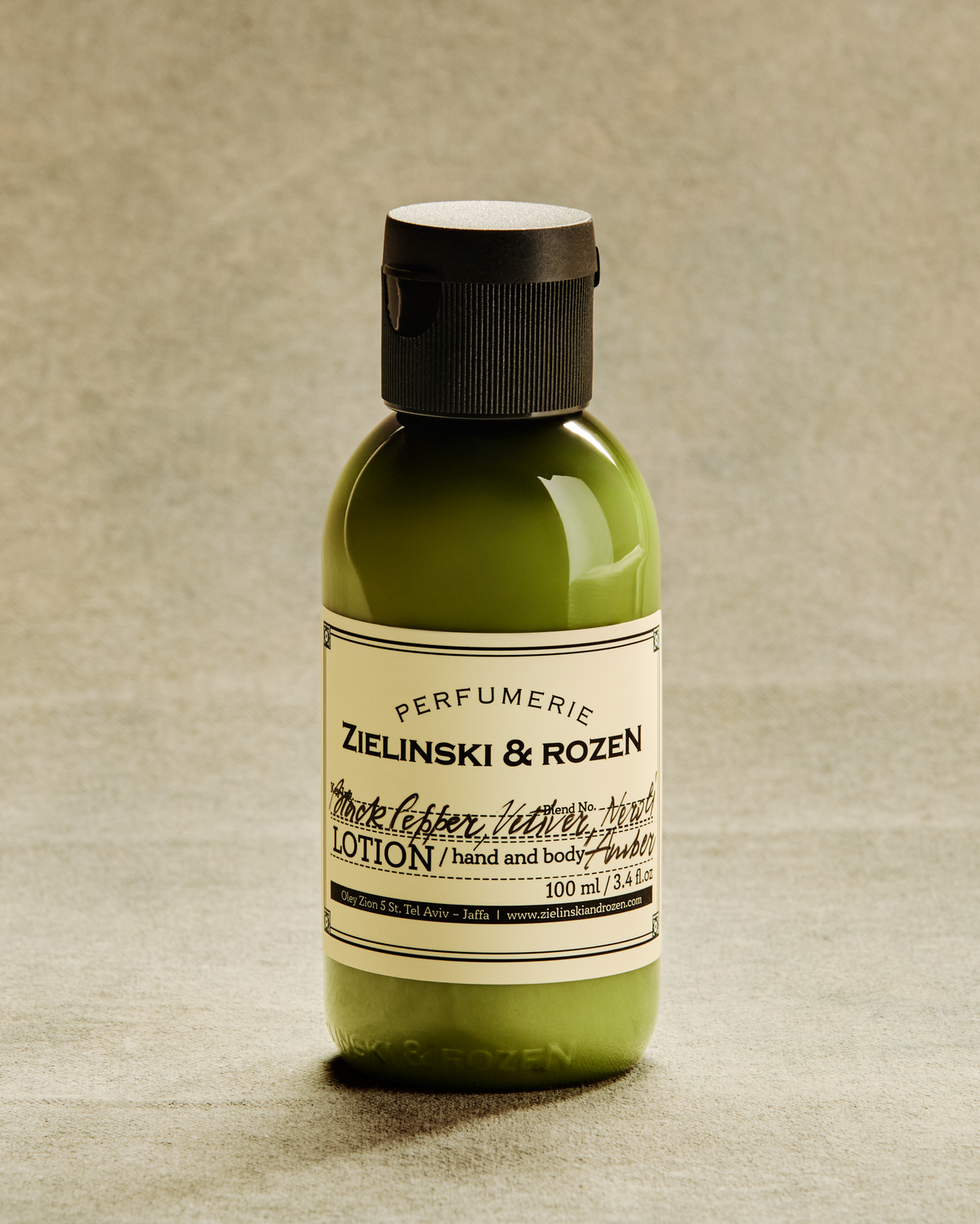 ZIELINSKI & ROZEN - HAND AND BODY LOTION 100 ML - BLACK PEPPER, VETIVER, NEROLI, AMBER