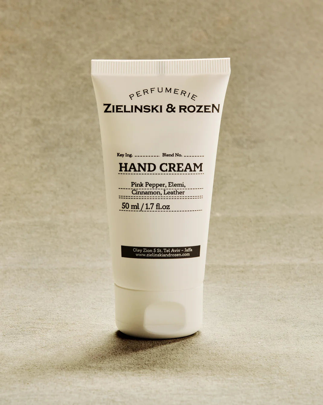 ZIELINSKI & ROZEN - HAND CREAM 50 ML - PINK PEPPER, ELEMI, CINNAMON, LEATHER