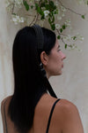 OBJECT & DAWN - AMAYA BEADED BOW MODULAR HEADBAND, IN JET BLACK