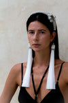 OBJECT & DAWN - AMAYA BEADED BOW MODULAR HEADBAND, IN PEARL