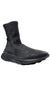 PURO - LEATHER HIGH TOP SNEAKERS WITH SIDE ZIP, IN BLACK
