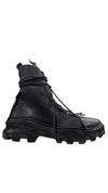 PURO - LEATHER HIGH TOP SNEAKERS WITH LACES, IN BLACK