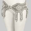 OBJECT AND DAWN - KHUTULUN MODULAR GARTER BELT + 2 GARTER BANDS, IN PEARL