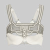 OBJECT AND DAWN - KHUTULUN MODULAR TOP W/ LEATHER BRA, IN PEARL