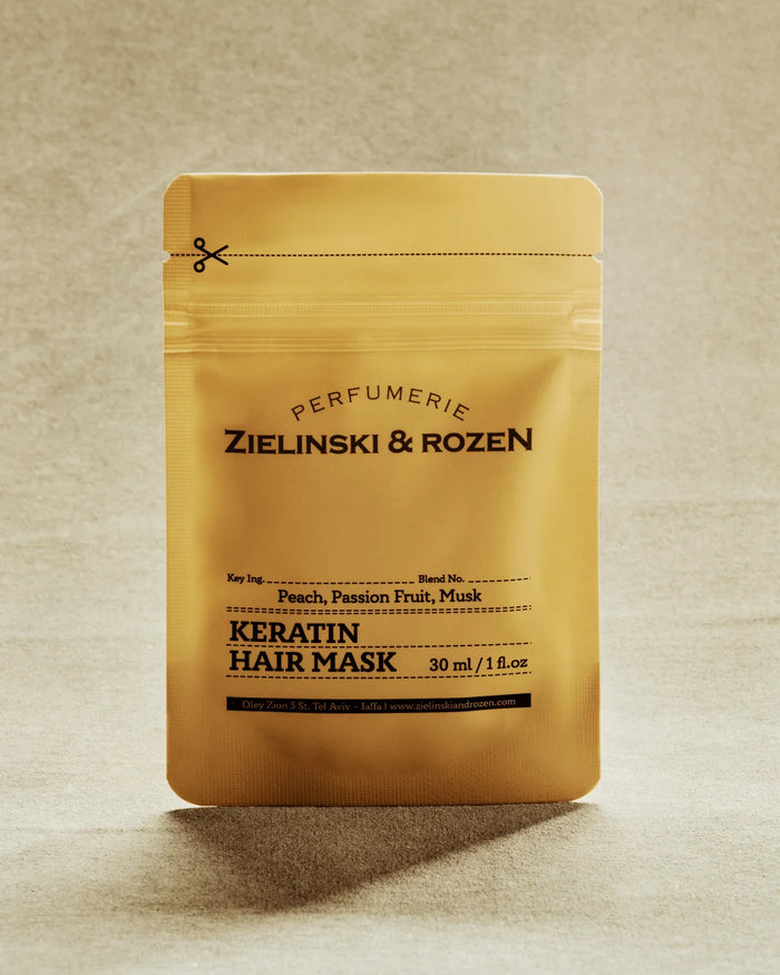 ZIELINSKI & ROZEN - KERATIN HAIR MASK 30 ML - PEACH, PASSION FRUIT, MUSK