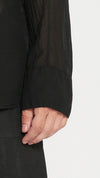 MASNADA - TRANSPARENT SHIRT, IN BLACK