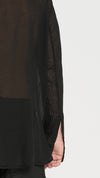 MASNADA - TRANSPARENT SHIRT, IN BLACK