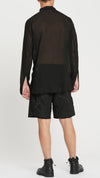 MASNADA - TRANSPARENT SHIRT, IN BLACK