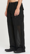 MASNADA - OVERSIZED COTTON PANTS, IN BLACK